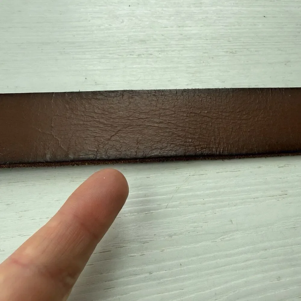 Timberland Men's Size 46 Brown Genuine Leather Casual Work Belt